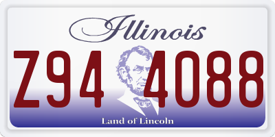 IL license plate Z944088