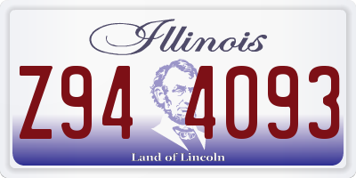 IL license plate Z944093