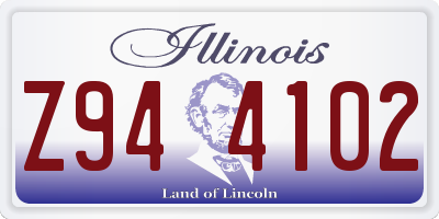 IL license plate Z944102