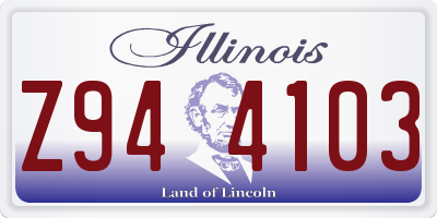 IL license plate Z944103
