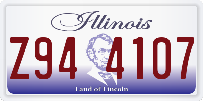 IL license plate Z944107