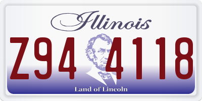 IL license plate Z944118