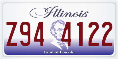 IL license plate Z944122