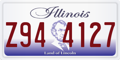 IL license plate Z944127
