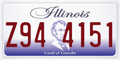 IL license plate Z944151