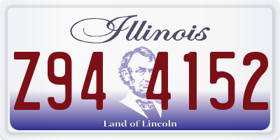 IL license plate Z944152