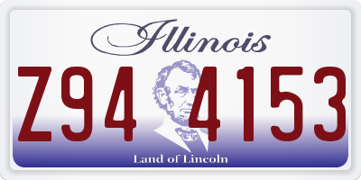 IL license plate Z944153
