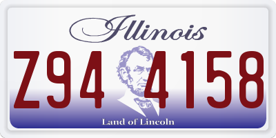 IL license plate Z944158