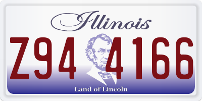 IL license plate Z944166