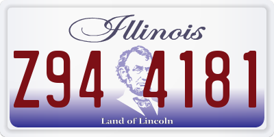 IL license plate Z944181