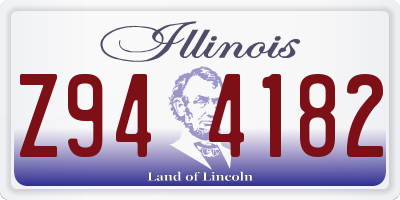 IL license plate Z944182