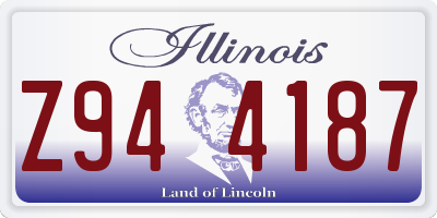 IL license plate Z944187