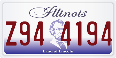 IL license plate Z944194