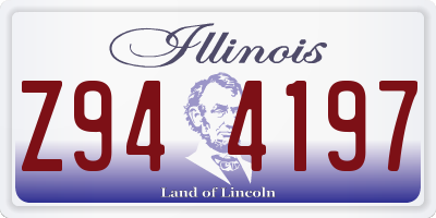 IL license plate Z944197