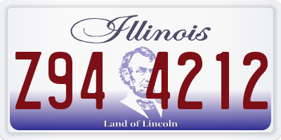 IL license plate Z944212