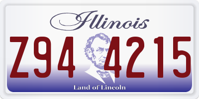 IL license plate Z944215