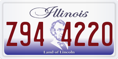 IL license plate Z944220