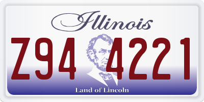 IL license plate Z944221