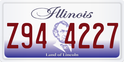 IL license plate Z944227