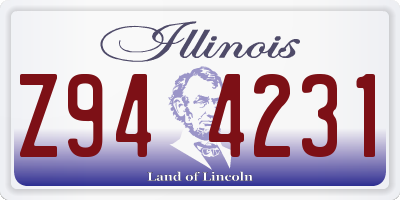 IL license plate Z944231