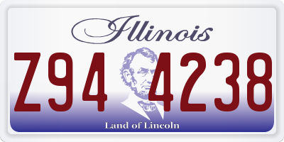 IL license plate Z944238