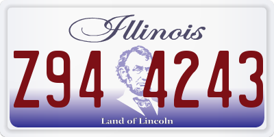 IL license plate Z944243