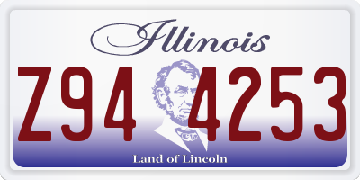 IL license plate Z944253