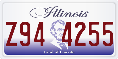 IL license plate Z944255
