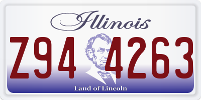 IL license plate Z944263