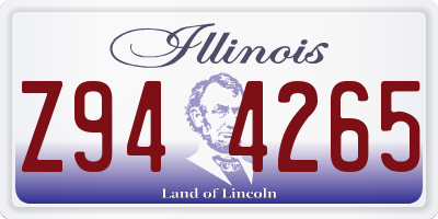 IL license plate Z944265