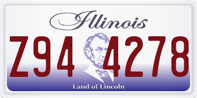 IL license plate Z944278