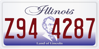 IL license plate Z944287