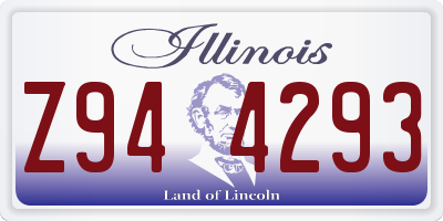 IL license plate Z944293
