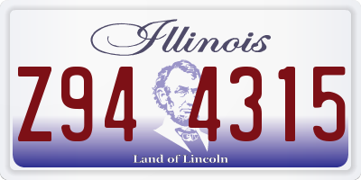 IL license plate Z944315