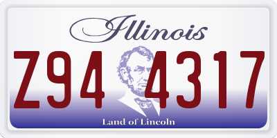 IL license plate Z944317