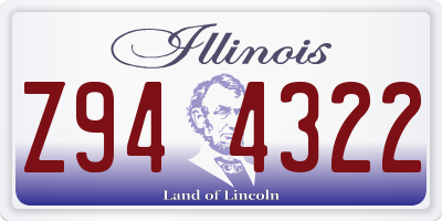 IL license plate Z944322