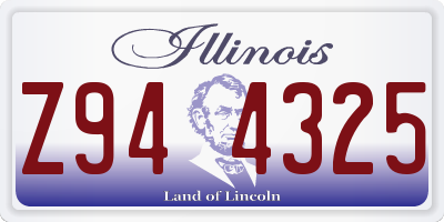 IL license plate Z944325