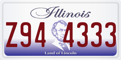IL license plate Z944333