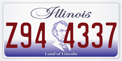 IL license plate Z944337