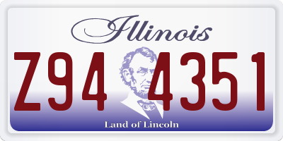 IL license plate Z944351