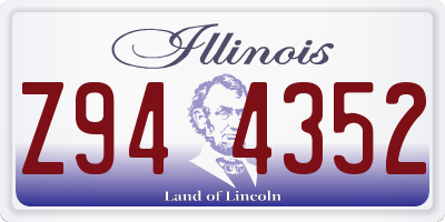 IL license plate Z944352