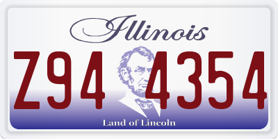 IL license plate Z944354
