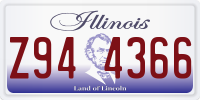 IL license plate Z944366