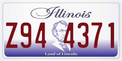 IL license plate Z944371