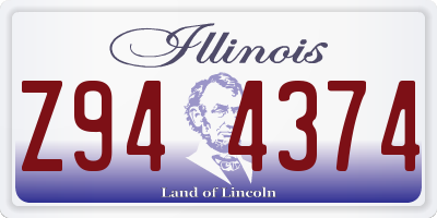 IL license plate Z944374