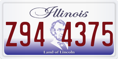 IL license plate Z944375