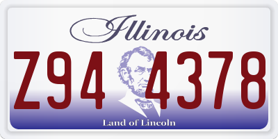 IL license plate Z944378