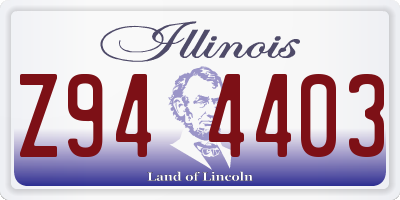 IL license plate Z944403