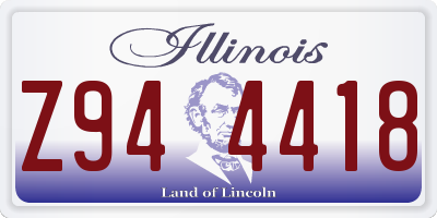 IL license plate Z944418