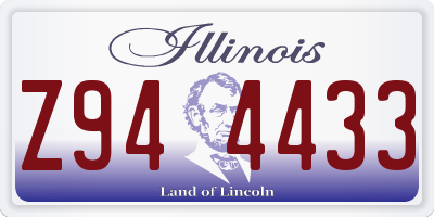 IL license plate Z944433